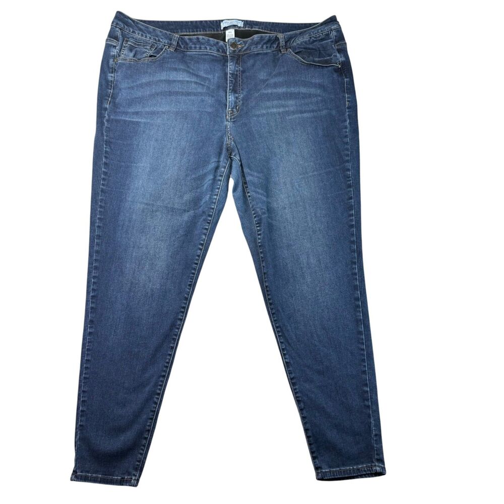 Lane Bryant Jeans Womens 26 Extra Large Blue Denim Mid Rise Super Stretch Skinny